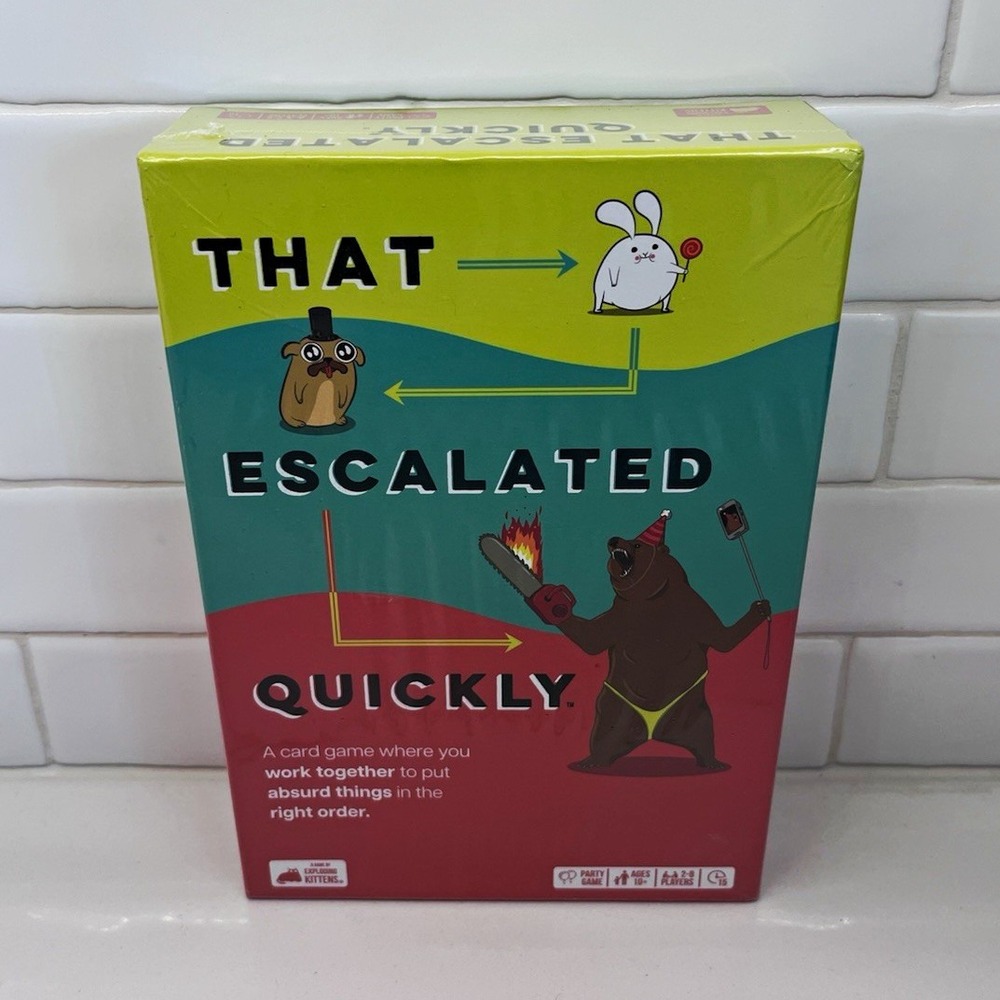 Exploding Kittens That Escalated Quickly Party Card Game 2-8 Players Board Game